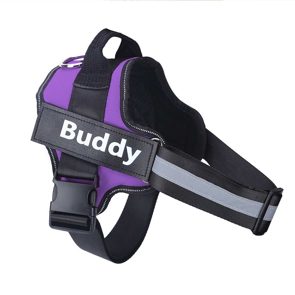 No-Pull Personalized Reflective Harness - The Royal Pet