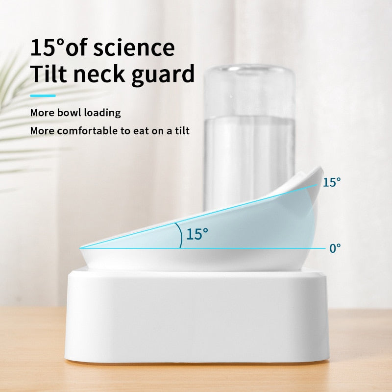 Dual Feed Pet Bowl with an Adjustable Tilt - The Royal Pet