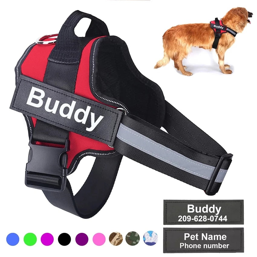No-Pull Personalized Reflective Harness - The Royal Pet